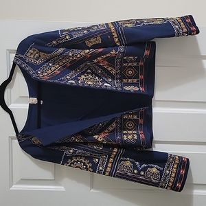 Cropped Open front Jacket